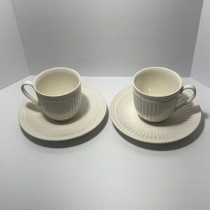 Mikasa Italian Countryside Elegant Cream Porcelain Cup and Saucer Set